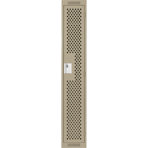 Clean Line Lockers, 12" x 12" x 72", Steel, Beige, Rivet (Assembled), Perforated Groupe Belzile Dickner