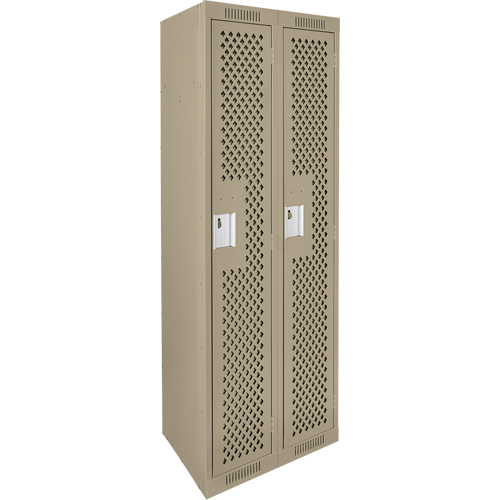 Casiers Clean Line, Bloc de 2, 24" x 12" x 72", Acier, Beige, Rivet (assembl&eacute;), Perfor&eacute; Groupe Belzile Dickner
