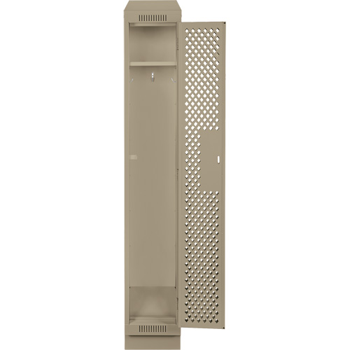 Clean Line Lockers, 12" x 18" x 82", Steel, Beige, Rivet (Assembled), Perforated Groupe Belzile Dickner