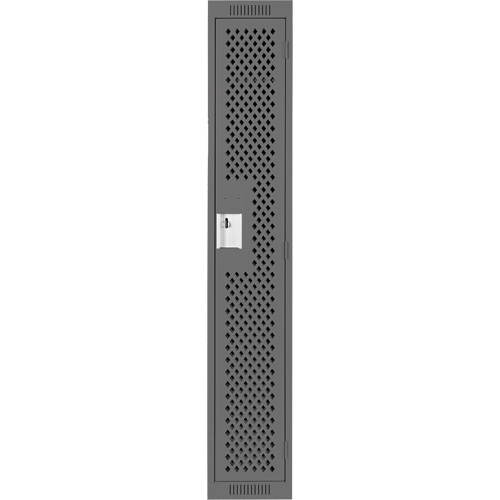 Clean Line Lockers, 12" x 12" x 72", Steel, Charcoal, Rivet (Assembled), Perforated Groupe Belzile Dickner