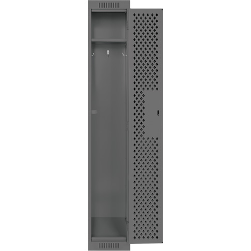 Clean Line Lockers, 12" x 12" x 72", Steel, Charcoal, Rivet (Assembled), Perforated Groupe Belzile Dickner