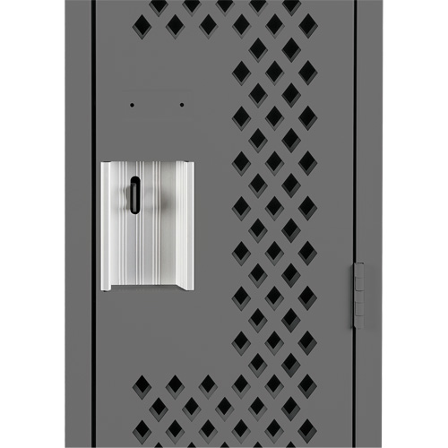 Clean Line Lockers, 12" x 12" x 72", Steel, Charcoal, Rivet (Assembled), Perforated Groupe Belzile Dickner