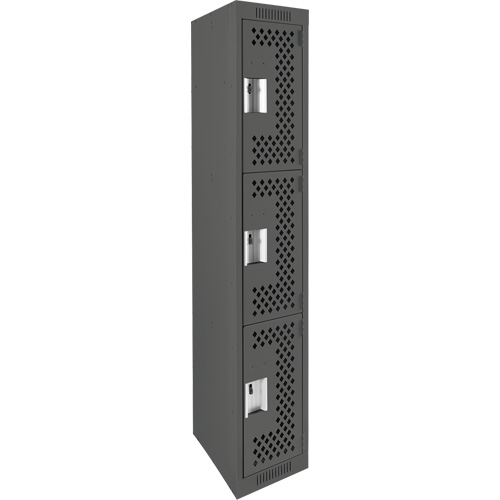 Casiers Clean Line, 3 niveaux, 12" x 12" x 72", Acier, Charbon, Rivet (assembl&eacute;), Perfor&eacute; Groupe Belzile Dickner