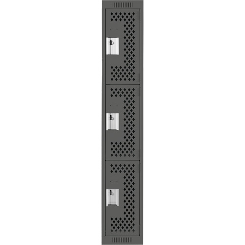 Casiers Clean Line, 3 niveaux, 12" x 12" x 72", Acier, Charbon, Rivet (assembl&eacute;), Perfor&eacute; Groupe Belzile Dickner