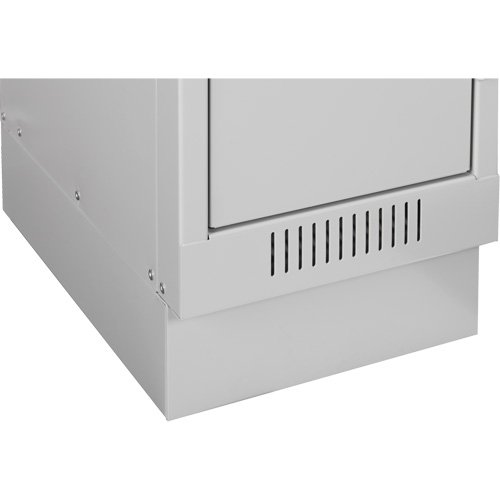 Clean Line Economy Lockers Recessed Base, 1 Banks, 4" H x 12" W x 18" D, Grey, Steel Groupe Belzile Dickner