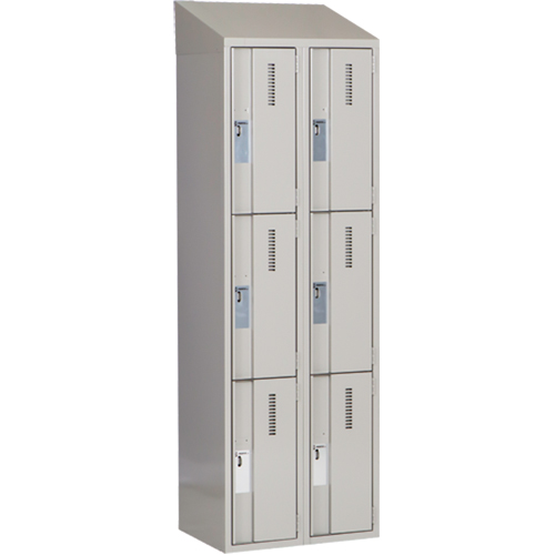 Casiers robustes Concorde, 3 niveaux, Bloc de 2, 24" x 18" x 78", Acier, Gris, Soud&eacute; (assembl&eacute;) Groupe Belzile Dickner