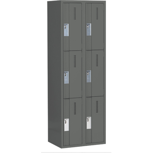Casiers robustes Concorde, 3 niveaux, Bloc de 2, 24" x 18" x 72", Acier, Charbon, Soud&eacute; (assembl&eacute;) Groupe Belzile Dickner