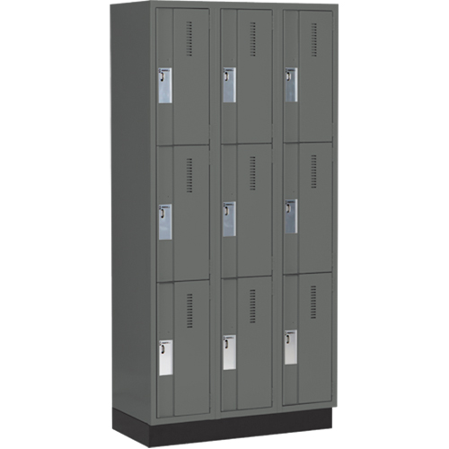 Casiers robustes Concorde, 3 niveaux, Bloc de 3, 36" x 18" x 76", Acier, Charbon, Soud&eacute; (assembl&eacute;) Groupe Belzile Dickner