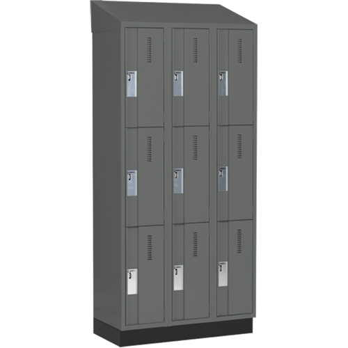 Casiers robustes Concorde, 3 niveaux, Bloc de 3, 36" x 18" x 82", Acier, Charbon, Soud&eacute; (assembl&eacute;) Groupe Belzile Dickner