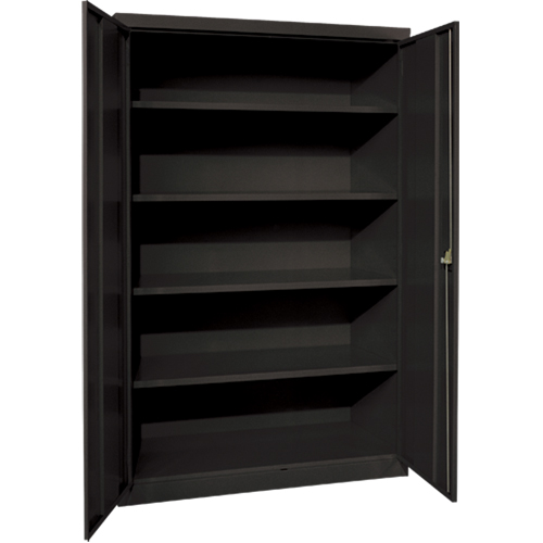 Armoires de rangement Hi-Boy profondes, Acier, 4 Tablettes, 72" h x 36" la x 24" P, Noir Groupe Belzile Dickner