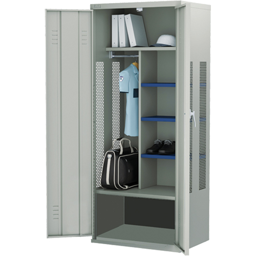 Gear Locker, Steel, 36" W x 24" D x 72" H, Grey Groupe Belzile Dickner