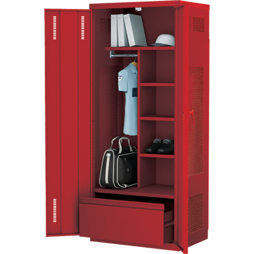 Casier de luxe pour &eacute;quipement, Acier, 36" la x 24" p x 72" h, Rouge Groupe Belzile Dickner