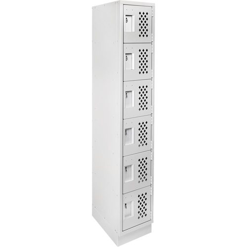 Clean-Line Perforated Lockerette, 6 -tier, 12" x 72" x 12", Steel Groupe Belzile Dickner