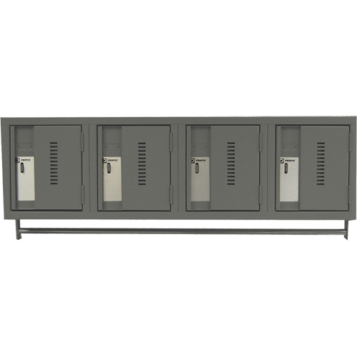 Wall Hung Lockers - Heavy Duty, Bank of 4, 18" x 12" x 12", Steel Groupe Belzile Dickner