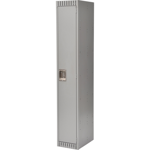 Lockers, 12" x 18" x 72", Steel, Grey, Rivet (Assembled) Groupe Belzile Dickner