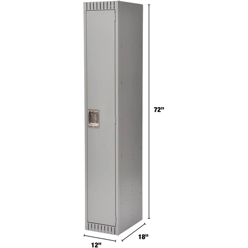 Lockers, 12" x 18" x 72", Steel, Grey, Rivet (Assembled) Groupe Belzile Dickner