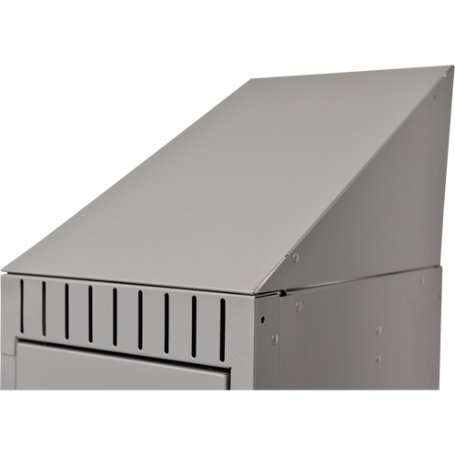 Dessus en pente, Bloc de 1, 18" p x 12" la x 10" ha, Gris, Acier Groupe Belzile Dickner