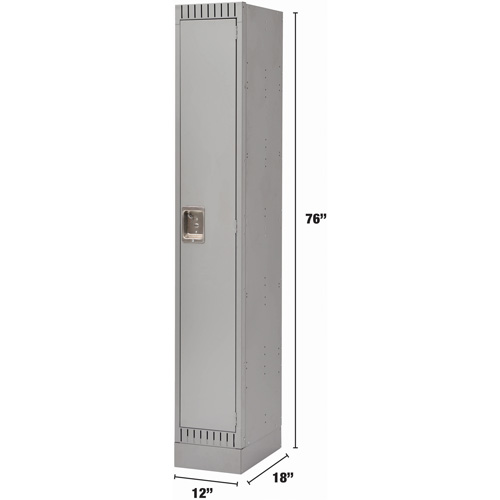 Lockers, 12" x 18" x 76", Steel, Grey, Knocked Down Groupe Belzile Dickner