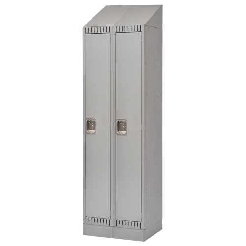 Casiers assembl&eacute;s, Bloc de 2, 24" x 18" x 72", Acier, Gris, Rivet (assembl&eacute;) Groupe Belzile Dickner