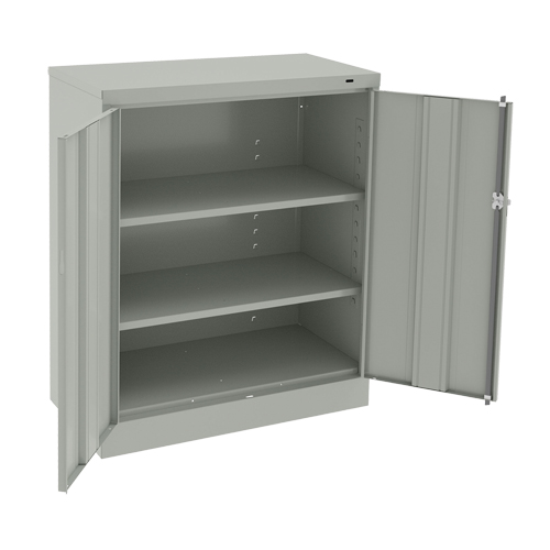 Armoire &agrave; hauteur de comptoir, Acier, 2 Tablettes, 42" h x 36" la x 18" P, Gris p&acirc;le Groupe Belzile Dickner