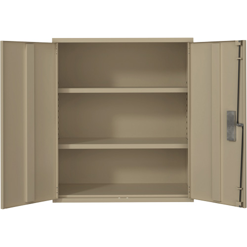 Lo-Boy Storage Cabinet, Steel, 2 Shelves, 40" H x 36" W x 18" D, Beige Groupe Belzile Dickner