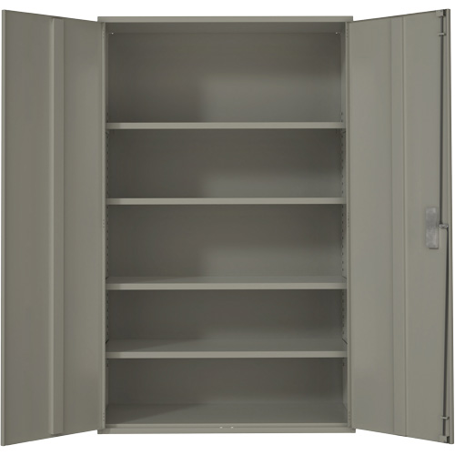 Armoire de rangement Hi-Boy tr&egrave;s large, Acier, 4 Tablettes, 72" h x 48" la x 24" P, Gris Groupe Belzile Dickner