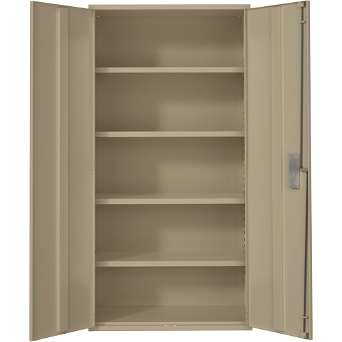 Armoire de rangement Hi-Boy, Acier, 4 Tablettes, 72" h x 36" la x 18" P, Beige Groupe Belzile Dickner