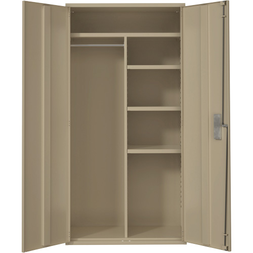Armoire de rangements combin&eacute;s, Acier, 6 Tablettes, 72" h x 36" la x 18" P, Beige Groupe Belzile Dickner