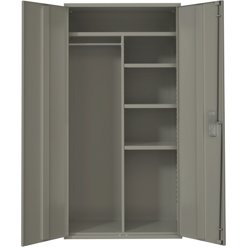 Combination Storage Cabinet, Steel, 6 Shelves, 72" H x 36" W x 18" D, Grey Groupe Belzile Dickner