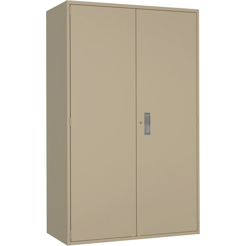 Armoire de rangement Hi-Boy tr&egrave;s large, Acier, 4 Tablettes, 72" h x 48" la x 24" P, Beige Groupe Belzile Dickner