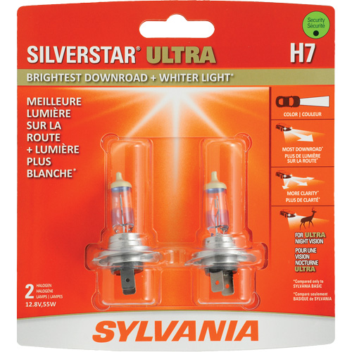 Ampoule de feu avant SilverStar H7, Halog&egrave;ne, 56 W, Blanc cass&eacute; Groupe Belzile Dickner