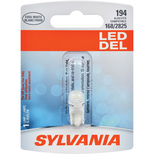 194 Mini Automotive Bulb, LED, 0.5 W/12.8 W, White Groupe Belzile Dickner