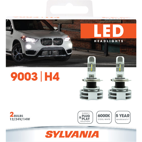 9003 Headlight Bulb, LED, 12 W/14 W/24 W, White Groupe Belzile Dickner