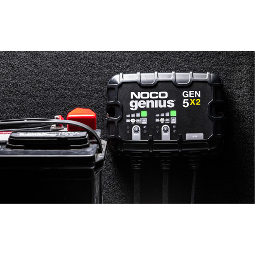 Chargeur de batterie embarqu&eacute; &agrave; 2 sorties de 10 amp&egrave;res Gen5X2 Genius Groupe Belzile Dickner