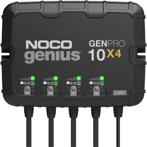 Chargeur de batterie embarqu&eacute; &agrave; 4 sorties de 40 amp&egrave;res GenPro10X4 Genius Groupe Belzile Dickner
