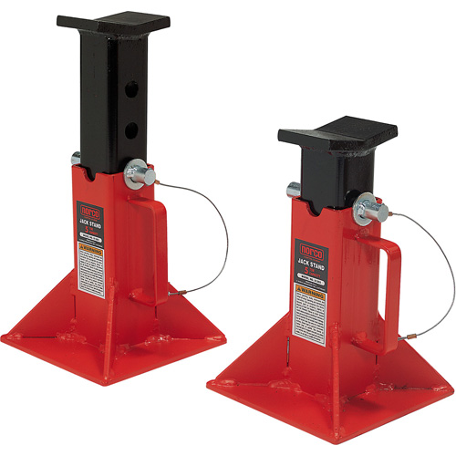 Jack Stands, Locking Pin, 5 tons Capacity, 9-1/2" - 15-3/4" H Groupe Belzile Dickner