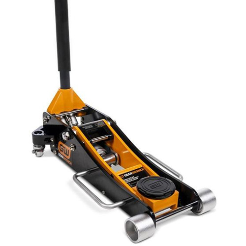 Aluminum Racing Jack, 2 Ton(s) Capacity, 3-1/4" Lowered, 18-1/2" Raised, Manual Hydraulic Groupe Belzile Dickner