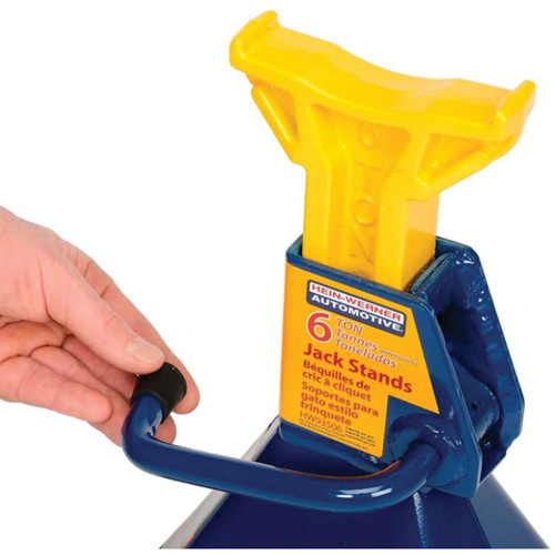 Jack Stand, Locking Handle/Ratchet, 6 tons Capacity, 25-1/4" H Groupe Belzile Dickner