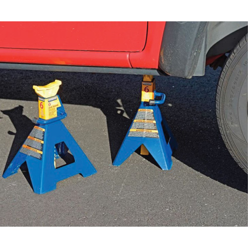 Jack Stand, Locking Handle/Ratchet, 6 tons Capacity, 25-1/4" H Groupe Belzile Dickner