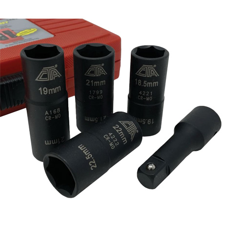 Flip Socket Kit, 5 Pieces, 1/2" Drive Size Groupe Belzile Dickner