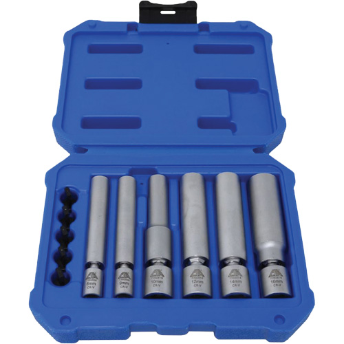 Jeu de douilles pour bougies d'allumage et bougies &agrave; incandescence 6 mcx Groupe Belzile Dickner