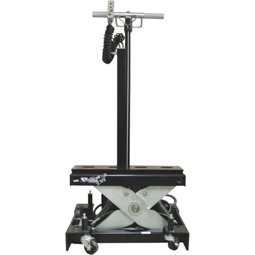 Floor Service Jack, 12 Ton(s) Capacity, 7-1/2" Lowered, 15-3/4" Raised, Air Hydraulic Groupe Belzile Dickner