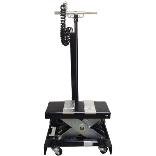 Cric de service de plancher &agrave; profil bas, 12 tonne(s) Capacit&eacute;, 7-1/2" Abaiss&eacute;e, 15" &eacute;lev&eacute;e, Air comprim&eacute;/hydraulique Groupe Belzile Dickner