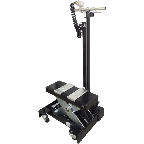 Cric de service de plancher &agrave; profil bas, 12 tonne(s) Capacit&eacute;, 7-1/2" Abaiss&eacute;e, 15" &eacute;lev&eacute;e, Air comprim&eacute;/hydraulique Groupe Belzile Dickner