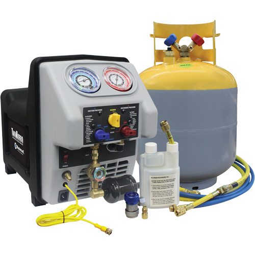 Syst&egrave;me de r&eacute;cup&eacute;ration de r&eacute;frig&eacute;rant double turbo avec r&eacute;servoir DOT de 50 lb Groupe Belzile Dickner