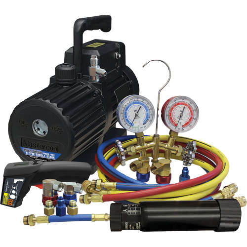 Ensemble combin&eacute; d&eacute;vacuation et de chargement pour R134a/R1234yf? Groupe Belzile Dickner
