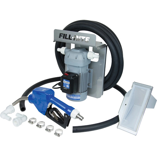 Pompe de transfert de fluide d'&eacute;chappement diesel (DEF) 115 V CA avec support pour cuve GRV et pistolet Groupe Belzile Dickner