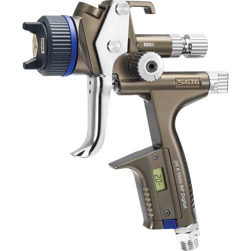 Pistolet de peinture de premi&egrave;re qualit&eacute; pour peinture automobile avec psi num&eacute;rique X5500 RP 1,3 O RPS D, Entr&eacute;e d'air 1/4" NPT, 10,24 pi³/min, Capacit&eacute; 0,6 L/0,9 L, 0,17 psi Groupe Belzile Dickner