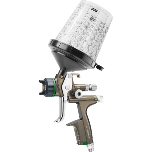 Pistolet de peinture de premi&egrave;re qualit&eacute; pour la peinture automobile X 5500 HVLP 1,3 I RPS D, Entr&eacute;e d'air 1/4" NPT, 15,19 pi³/min, Capacit&eacute; 0,6 L/0,9 L, 0,17 psi Groupe Belzile Dickner