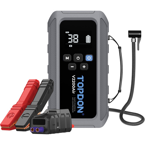 V2200Air 2-in-1 2200 Peak Amp Jump Starter & Tire Inflator Groupe Belzile Dickner
